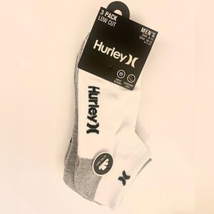 Hurley Men's White, Gray & black Socks